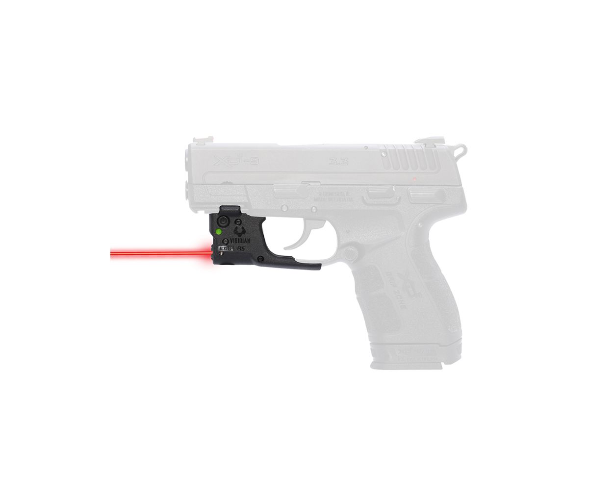 Viridian Reactor 5 Red Laser Sight for Pistols and Handguns with Tactical Red Laser and ECR Instant On Technology Holster 